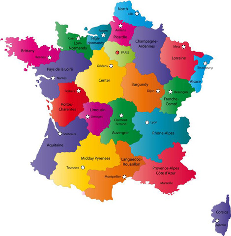 מפת צרפת